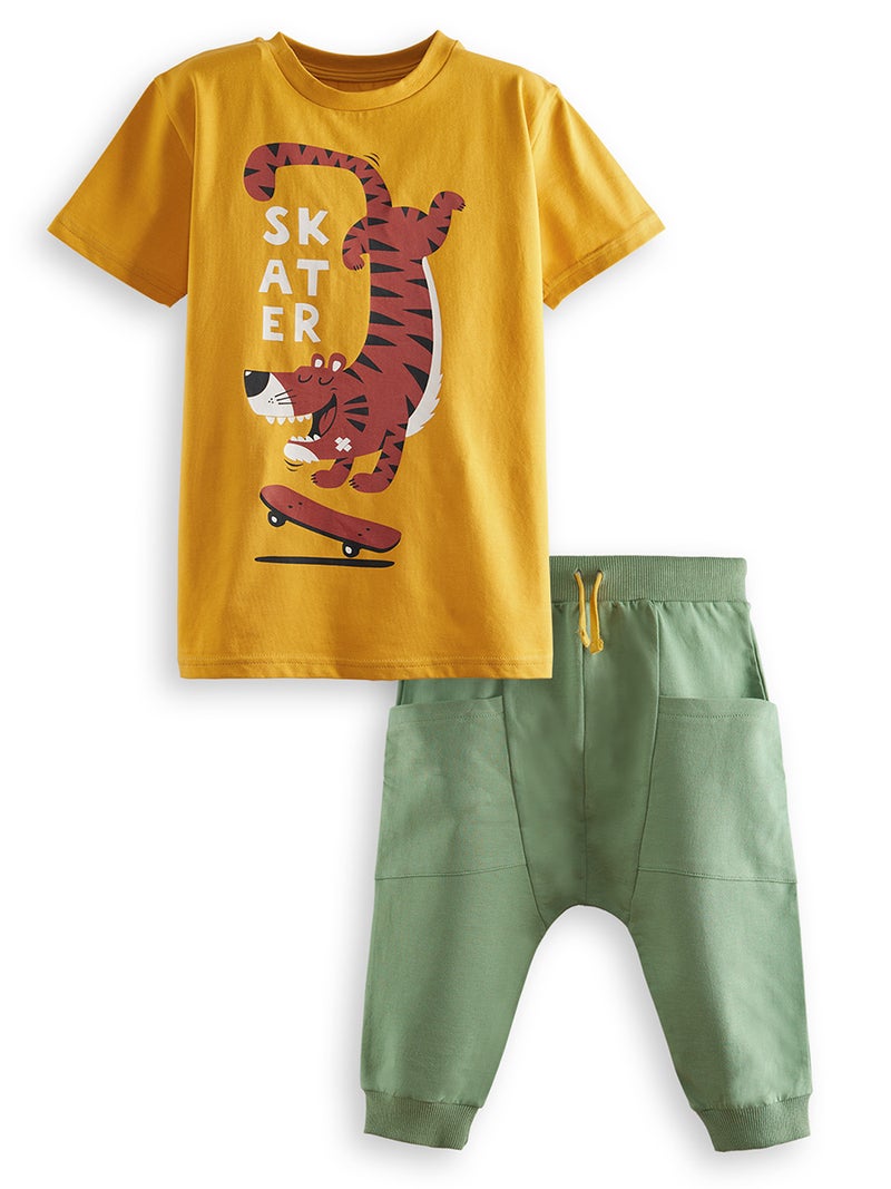 Denokids Skater Boy T-shirt&Capri Shorts Set - Image 3